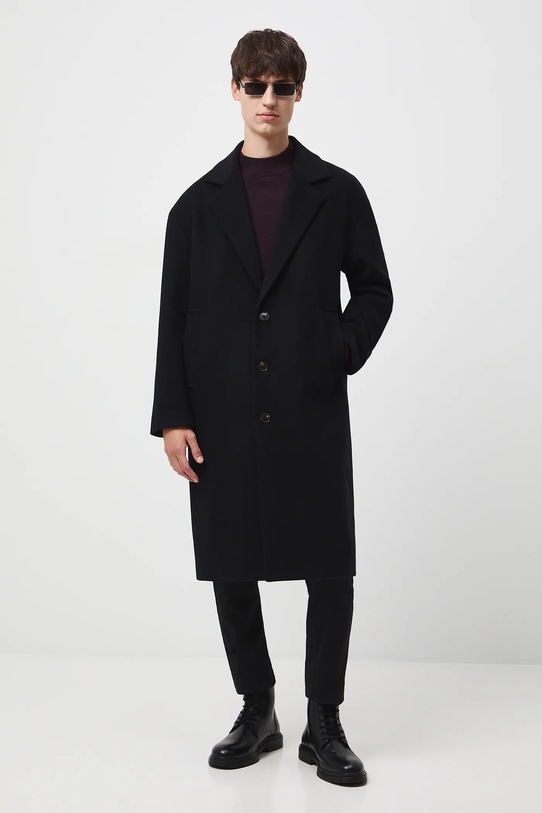 Jeansy męskie slim z efektem sprania RW25-SJM506 czarny RW25