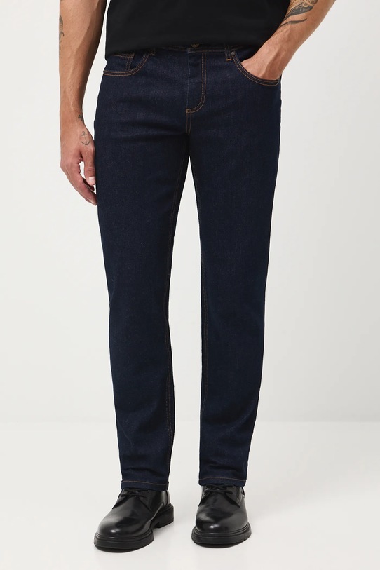 Jeansy męskie straight z surowego denimu RW25-SJM607 granatowy RW25