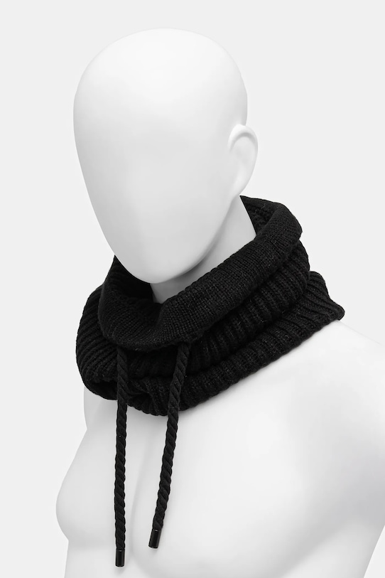 Akcesoria Komin męski z domieszką wełny RW25-SOM700 czarny