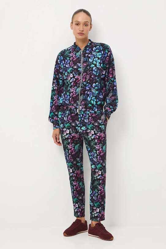 Medicine pantaloni tuta floreale nero RW25-SPD080