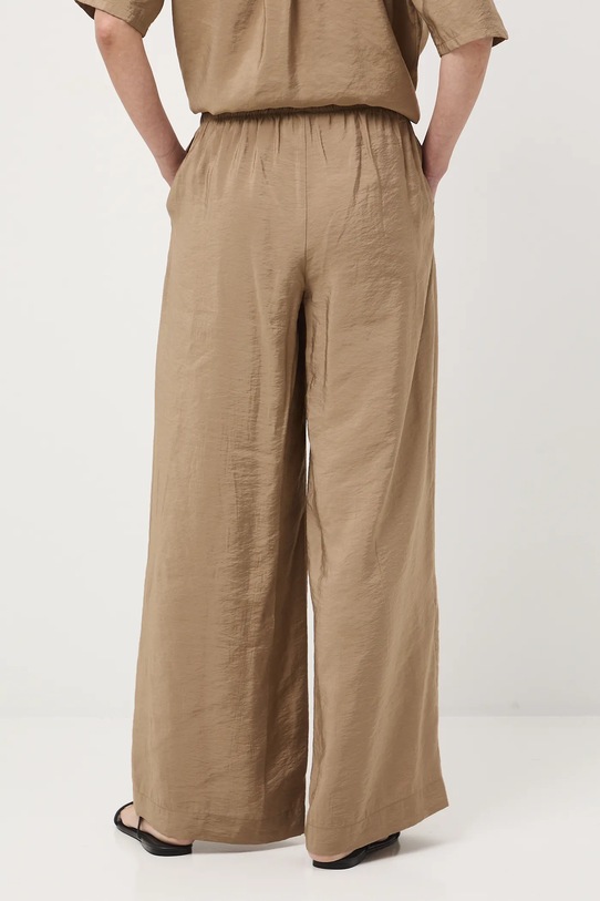 Odzież Spodnie damskie wide leg gładkie RW25-SPD102 beżowy