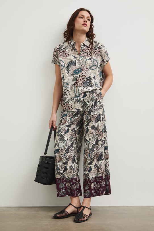 Spodnie damskie culottes wzorzyste RW25.SPD103 multicolor RS26