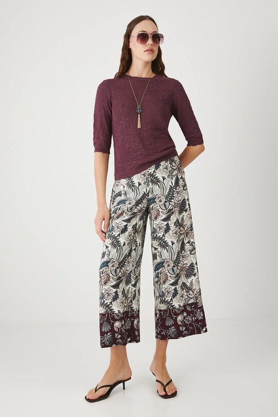 Spodnie damskie culottes wzorzyste RW25.SPD103 multicolor RS26
