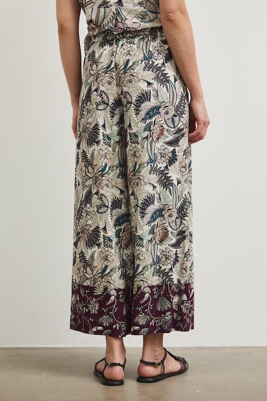 Spodnie damskie culottes wzorzyste multicolor RW25.SPD103