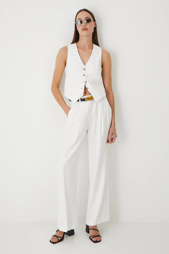 Kalhoty dámské wide leg látka bílá RW25.SPD200