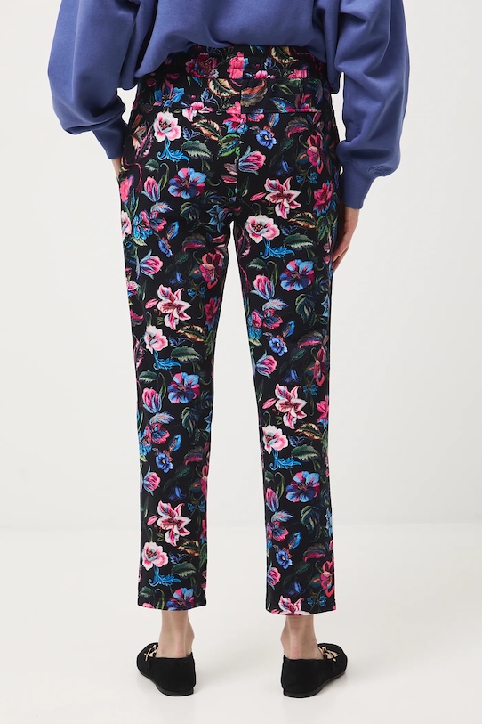 Odzież Spodnie dresowe bawełniane damskie z elastanem wzorzyste RW25-SPDB00 czarny