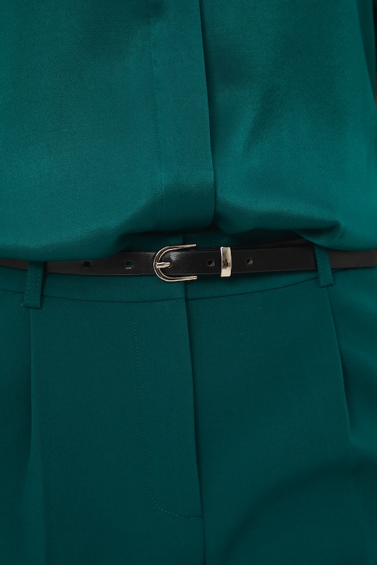 Spodnie damskie chino gładkie turkusowy RW25-SPDB02