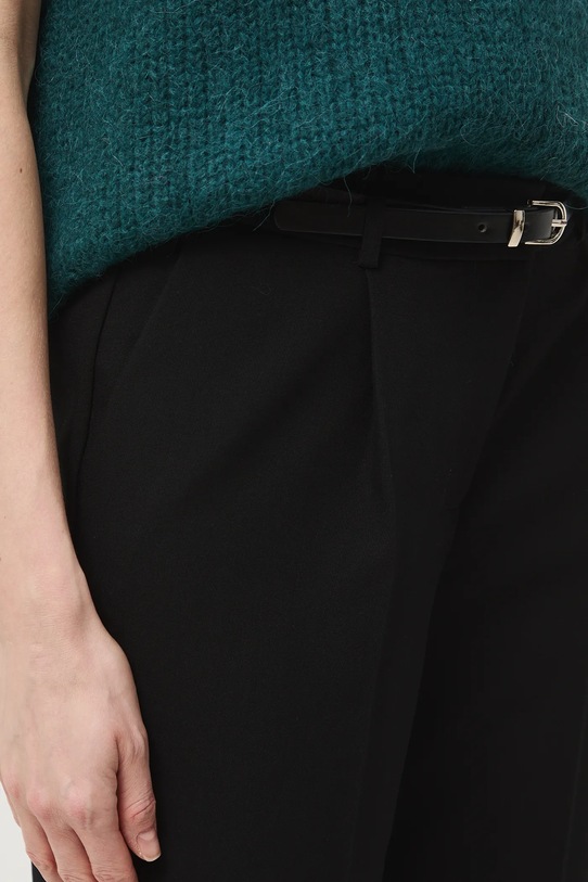 Spodnie damskie chino gładkie czarny RW25-SPDB02