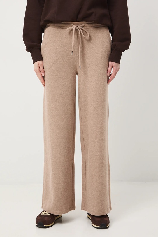 Spodnie dresowe damskie wide leg melanżowe RW25-SPDB03 beżowy RW25