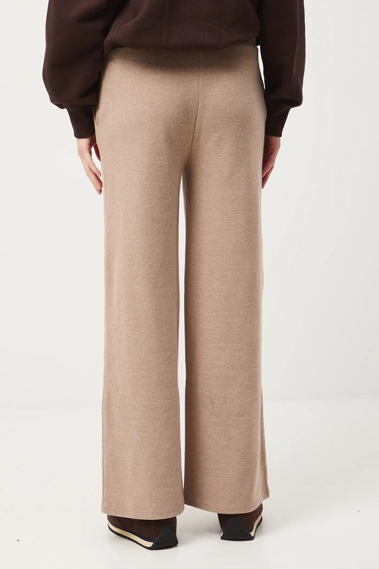 Odzież Spodnie dresowe damskie wide leg melanżowe RW25-SPDB03 beżowy