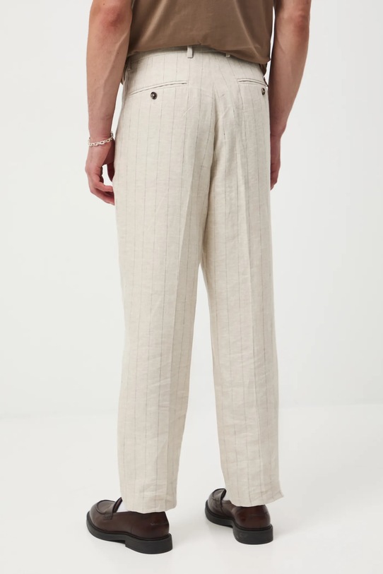 Medicine pantaloni in lino beige RW25.SPM100