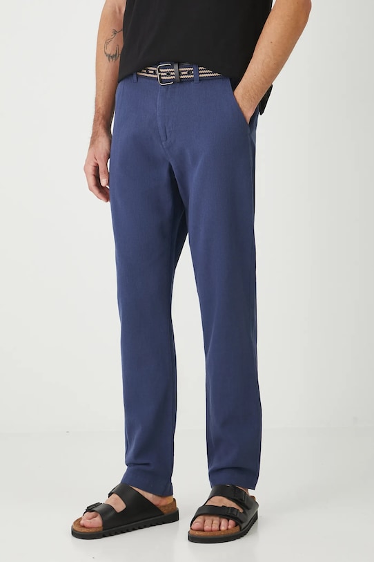 Medicine pantaloni din amestec de in drept bleumarin RW25.SPM101
