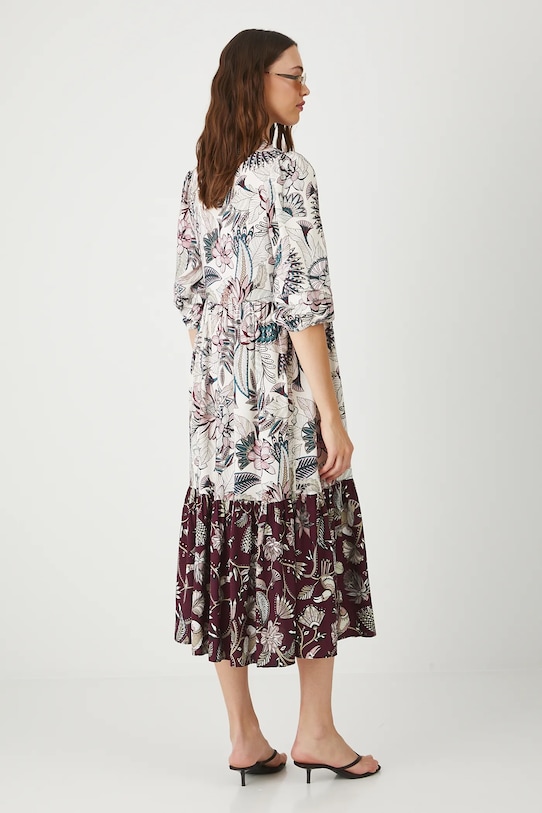 Odzież Sukienka midi z wiskozy wzorzysta RW25.SUD102 multicolor