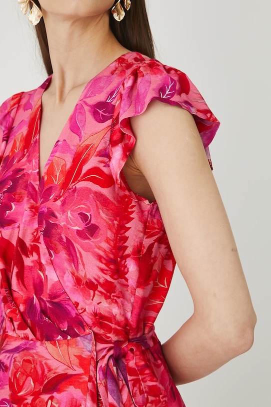 Sukienka damska midi z wiskozy wzorzysta RW25-SUD202 multicolor