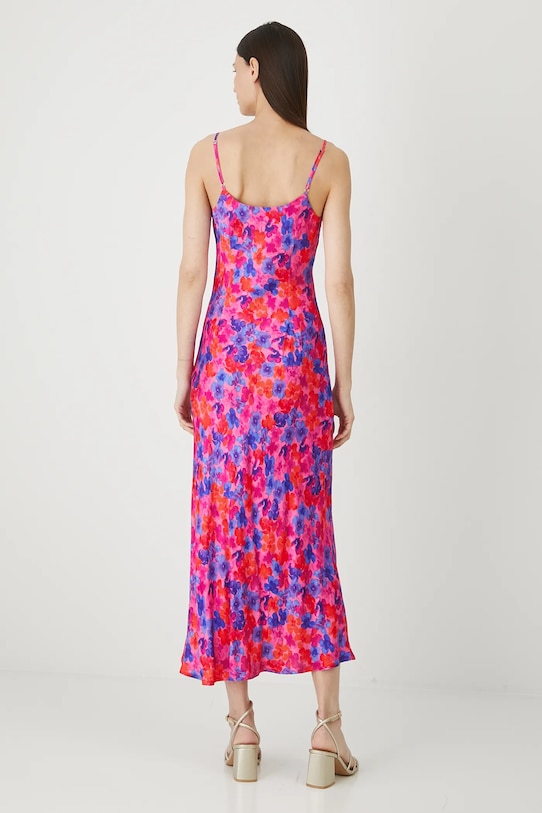 Odzież Sukienka maxi z wiskozy RW25-SUD208 różowy