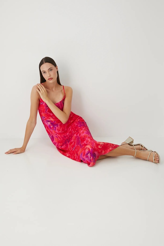 Sukienka maxi z wiskozy casual multicolor RW25-SUD208