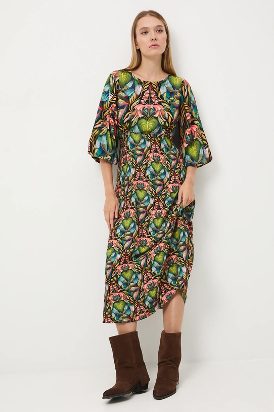 Sukienka damska midi z kolekcji Tajemniczy Świat Medicine RW25-SUD550 multicolor RW25