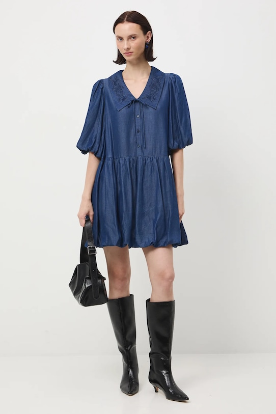 Medicine sukienka jeansowa casual granatowy RW25-SUD902