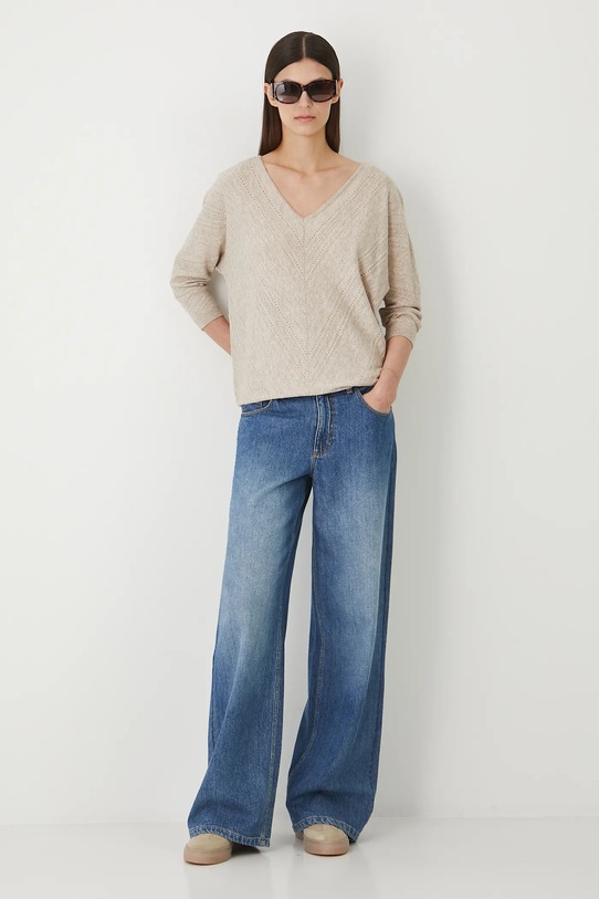Medicine sweter regular beżowy RW25-SWD020