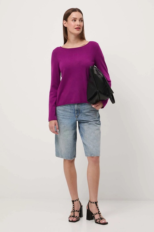 Sweter damski z wiskozą RW25-SWD033 fioletowy RW25