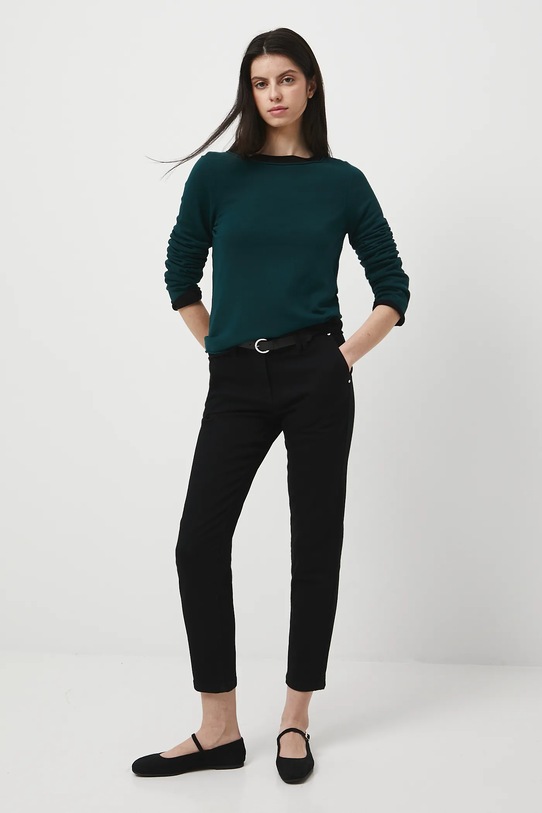 Sweter damski z wiskozą RW25-SWD033 zielony RW25