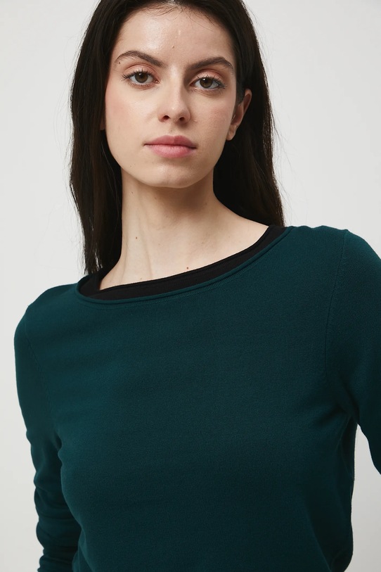 Sweter damski z wiskozą zielony RW25-SWD033