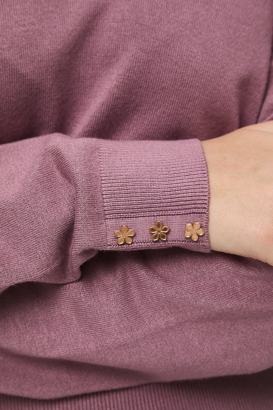 Sweter damski z wiskozą RW25-SWD034 różowy