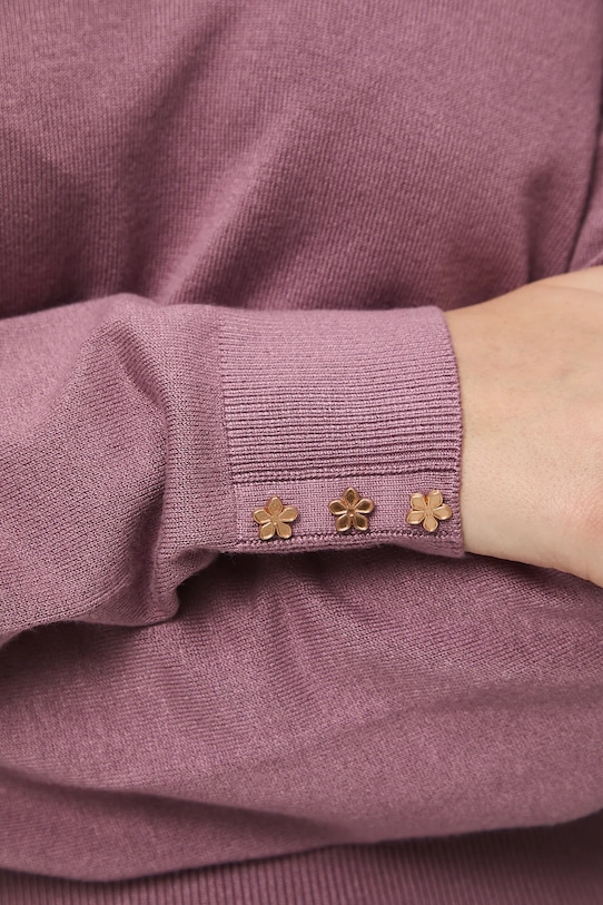 Sweter damski z wiskozą RW25-SWD034 różowy