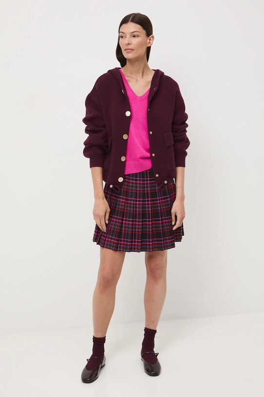 Sweter damski z wiskozą RW25-SWD034 różowy RW25