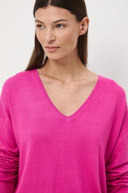 Sweter damski z wiskozą różowy RW25-SWD034