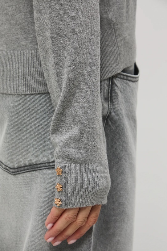 Sweter damski z wiskozą RW25-SWD034 szary
