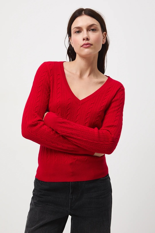 Medicine sweter RW25-SWD052 czerwony RW25