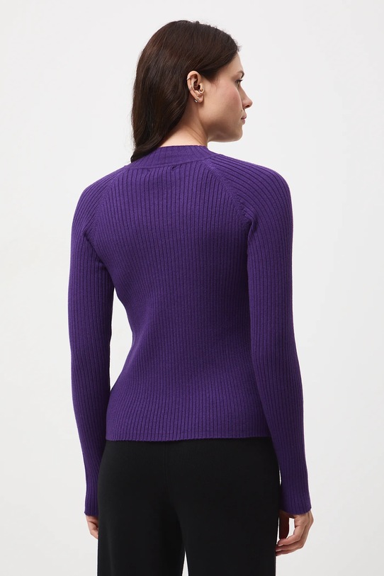 Odzież Sweter damski prążkowany RW25-SWD054 fioletowy