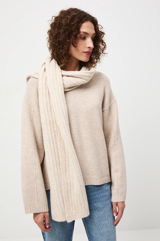Sweter damski melanżowy RW25-SWD063 beżowy RW25