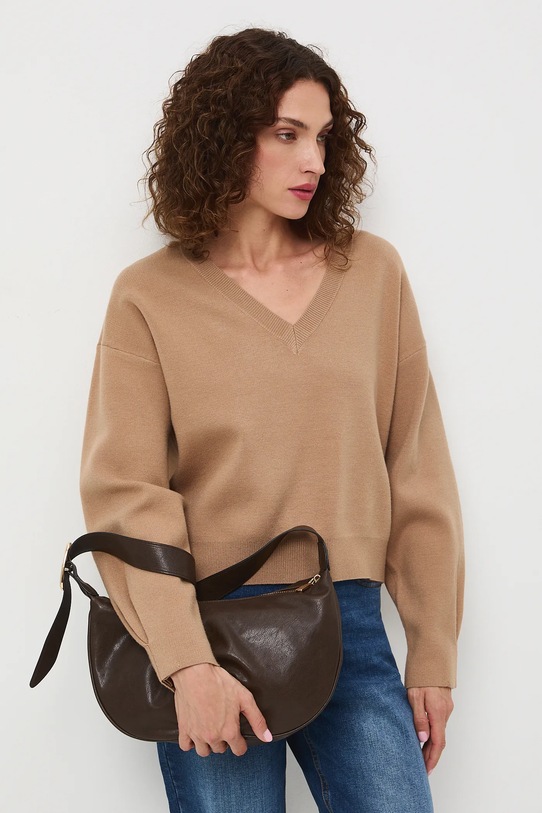 Medicine sweter regular beżowy RW25-SWD064