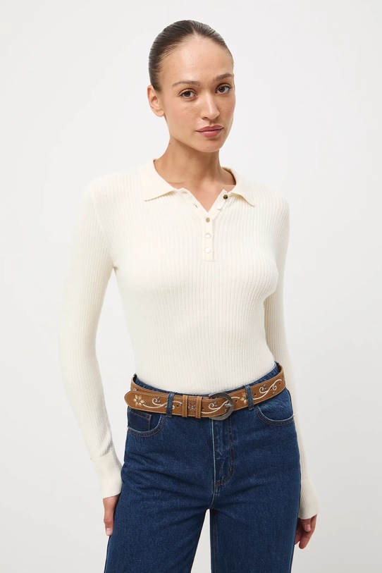 Medicine sweter regular beżowy RW25-SWD065