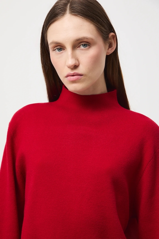 Sweter damski gładki czerwony RW25-SWD0B0