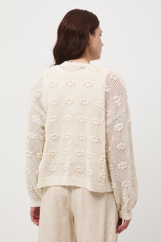 Odzież Kardigan damski ażurowy RW25.SWD104 beżowy