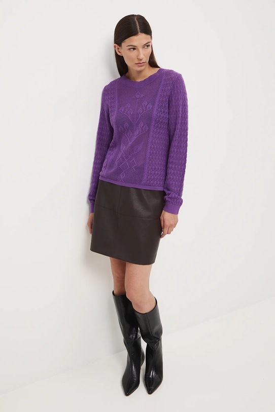 Medicine sweter bawełna fioletowy RW25-SWD304