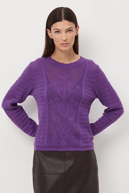 Medicine sweter RW25-SWD304 fioletowy RW25