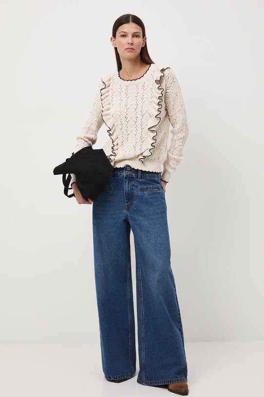 Medicine sweter bawełna beżowy RW25-SWD405