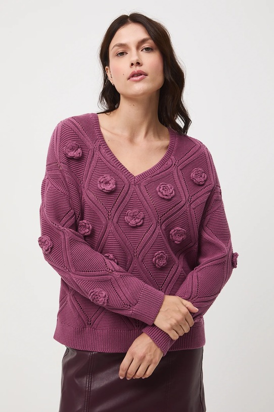 Medicine sweter fioletowy RW25-SWD502