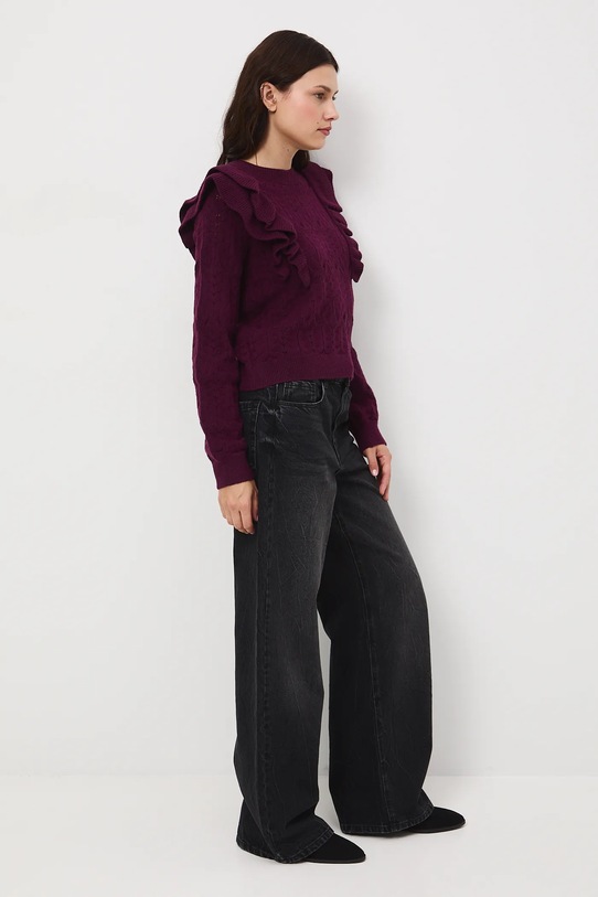 Medicine sweter RW25-SWD508 bordowy RW25