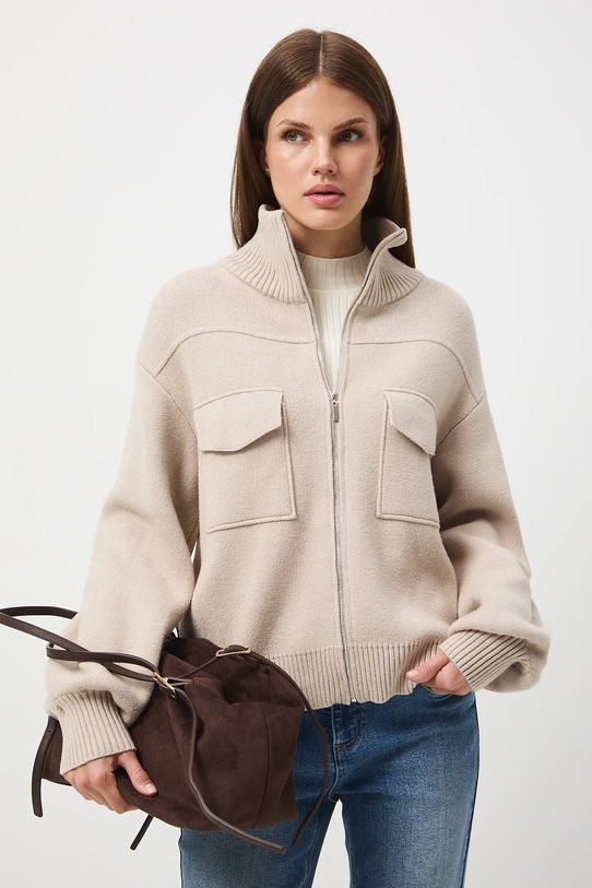 Medicine sweter regular beżowy RW25-SWD612