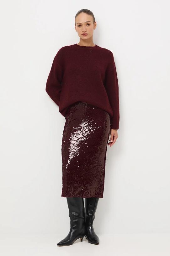 Medicine sweter okrągły bordowy RW25-SWD702