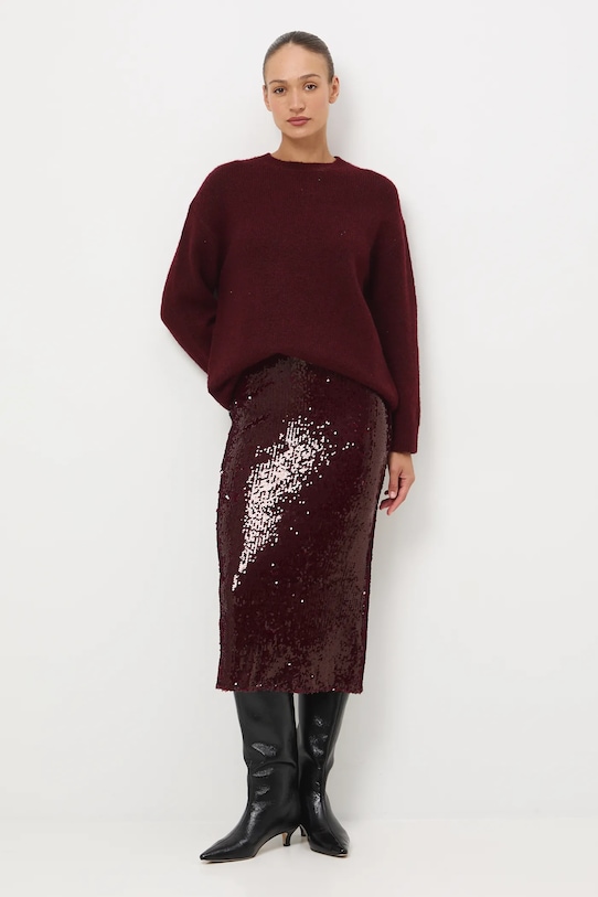 Πουλόβερ Medicine με μείγμα μαλλιού μπορντό RW25-SWD702