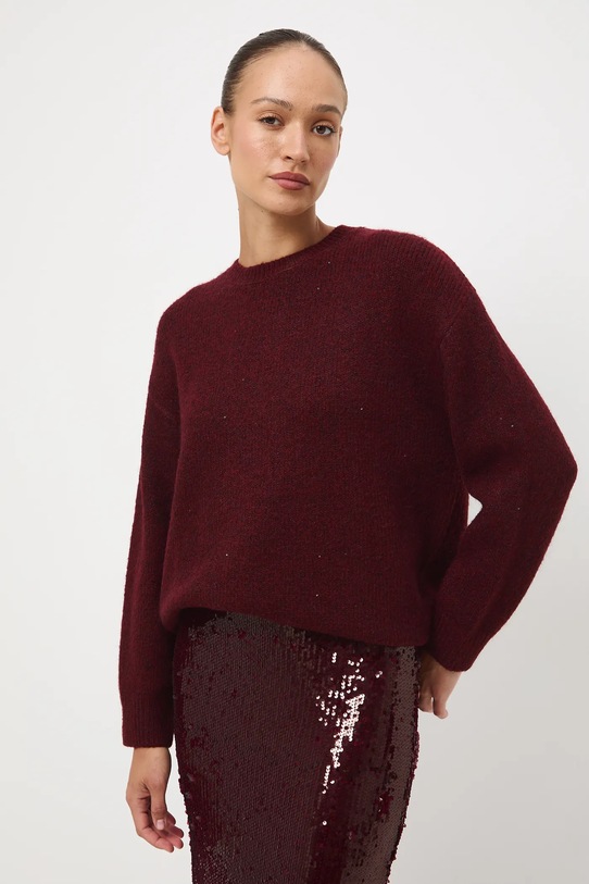 Medicine sweter RW25-SWD702 bordowy RW25