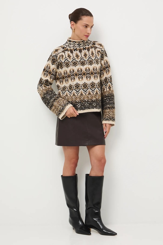 Medicine sweter z domieszką wełny RW25-SWD804 multicolor RW25