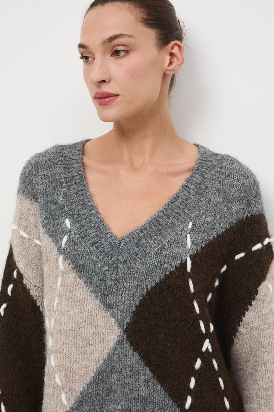 Medicine sweter z domieszką wełny multicolor RW25-SWD806
