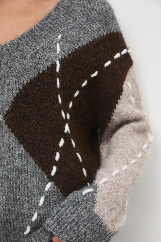 Medicine sweter z domieszką wełny RW25-SWD806 multicolor